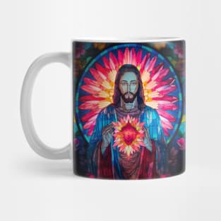 Sacred Heart Stained Glass Mug
